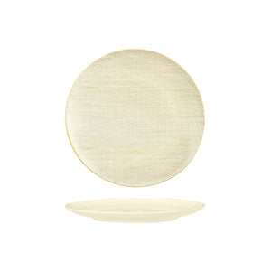 94508-RW Luzerne Linen Reactive White Round Flat Coupe Plate Globe Importers Adelaide Hospitality Supplies