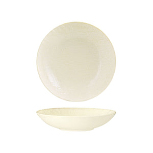 94552-RW Luzerne Linen Reactive White Round Share Bowl Globe Importers Adelaide Hospitality Supplies