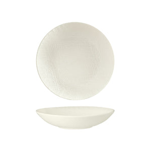 94552-W Luzerne Linen White Round Share Bowl Globe Importers Adelaide Hospitality Supplies