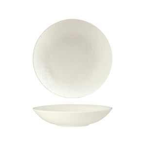 94553-W Luzerne Linen White Round Share Bowl Globe Importers Adelaide Hospitality Supplies