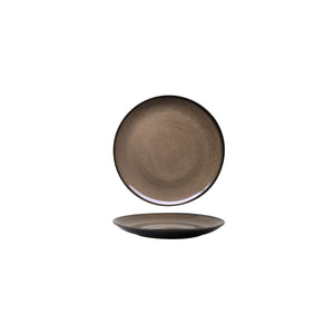 948501 Luzerne Rustic Chestnut Round Coupe Plate Globe Importers Adelaide Hospitality Supplies
