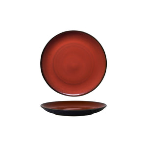 948803 Luzerne Rustic Crimson Round Coupe Plate Globe Importers Adelaide Hospitality Supplies