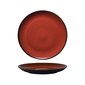 948804 Luzerne Rustic Crimson Round Coupe Plate Globe Importers Adelaide Hospitality Supplies