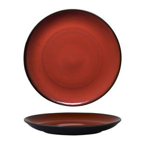 948805 Luzerne Rustic Crimson Round Coupe Plate Globe Importers Adelaide Hospitality Supplies