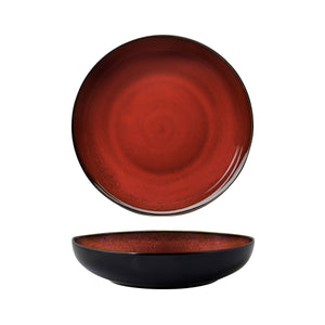 948853 Luzerne Rustic Crimson Round Share Bowl Globe Importers Adelaide Hospitality Supplies