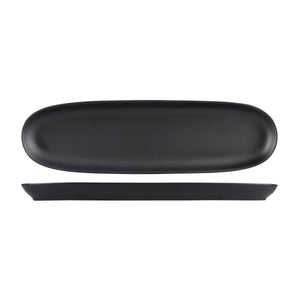 9954-BK Long Fine Natural Satin Black Baguette Platter Globe Importers Adelaide Hospitality Supplies