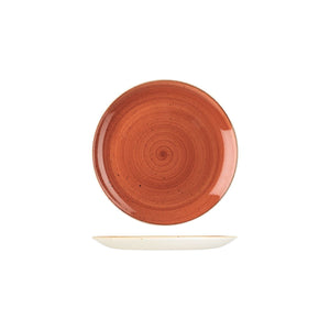 9975116-O Stonecast Spiced Orange Round Coupe Plate Globe Importers Adelaide Hospitality Supplies