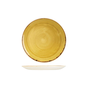 MUSTARD SEED YELLOW ROUND COUPE PLATE