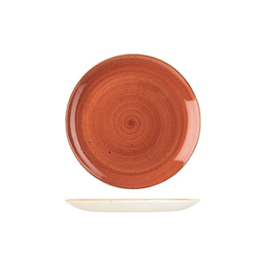 9975122-O Stonecast Spiced Orange Round Coupe Plate Globe Importers Adelaide Hospitality Supplies