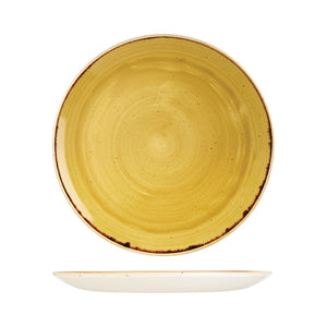 9975129-M Stonecast Mustard Seed Yellow Round Coupe Plate Globe Importers Adelaide Hospitality Supplies