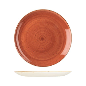 9975129-O Stonecast Spiced Orange Round Coupe Plate Globe Importers Adelaide Hospitality Supplies