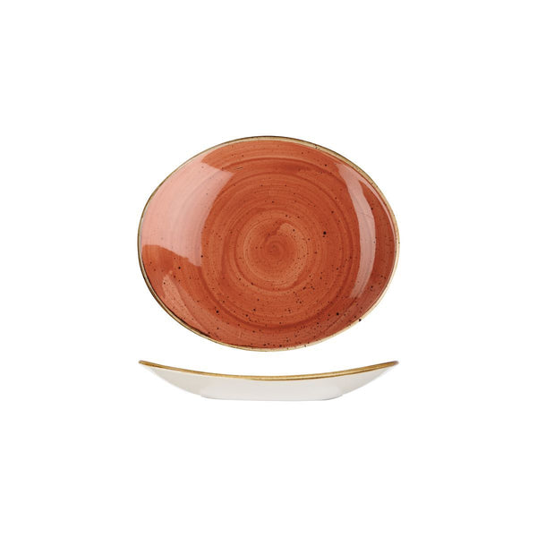 9975220-O Stonecast Spiced Orange Oval Coupe Plate Globe Importers Adelaide Hospitality Supplies