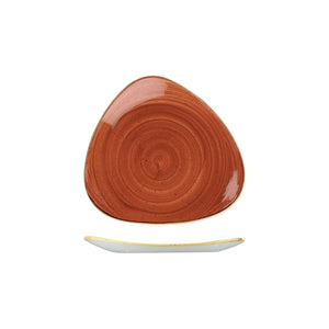 9975319-O Stonecast Spiced Orange Triangular Plate Globe Importers Adelaide Hospitality Supplies