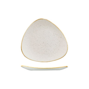 9975323-W Stonecast Barley White Triangular Plate Globe Importers Adelaide Hospitality Supplies