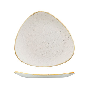 9975330-W Stonecast Barley White Triangular Plate Globe Importers Adelaide Hospitality Supplies
