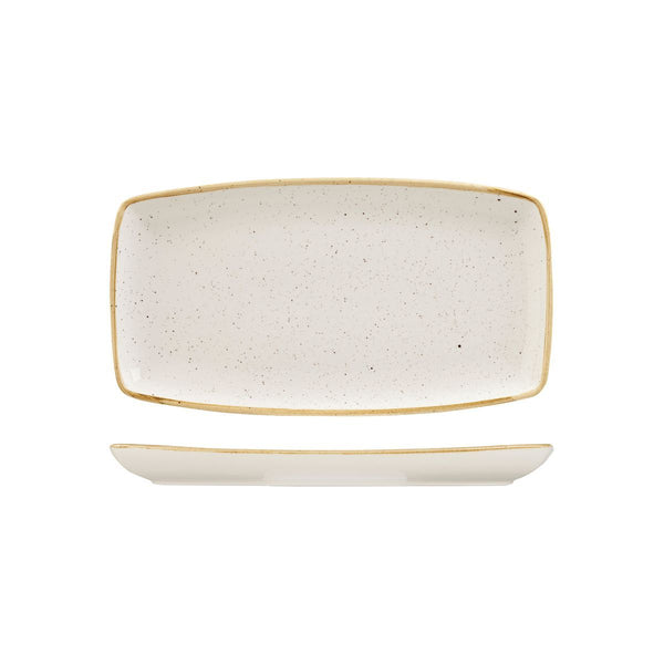 9975529-W Stonecast Barley White Oblong Plate Globe Importers Adelaide Hospitality Supplies