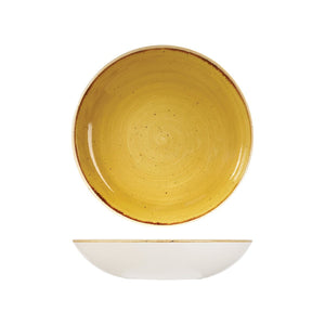 9975625-M Stonecast Mustard Seed Yellow Round Coupe Bowl Globe Importers Adelaide Hospitality Supplies