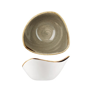 9975715-P Churchill Stonecast Peppercorn Grey Triangular Bowl Globe Importers Adelaide Hospitality Supplies