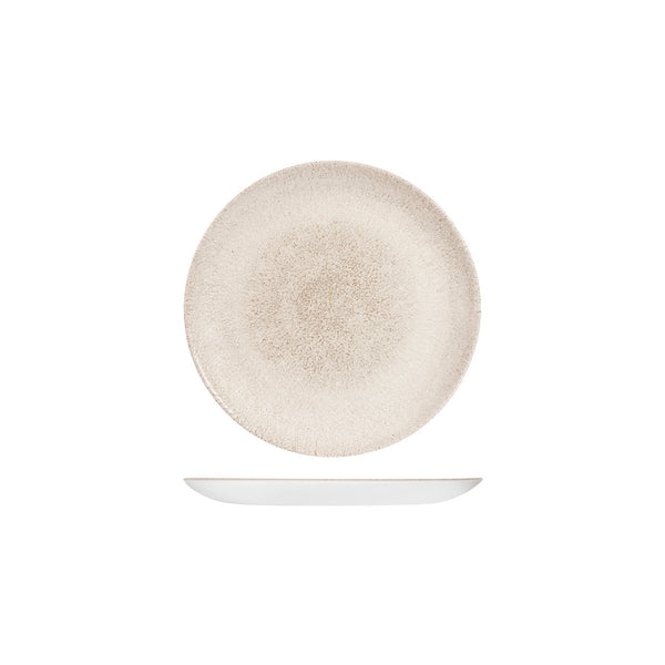 RAKU AGATE GREY ROUND COUPE PLATE