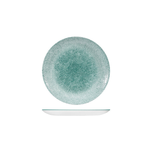RAKU JADE GREEN ROUND COUPE PLATE