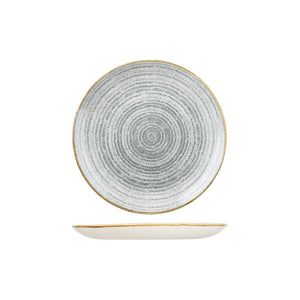 9976122-G Studio Prints Homespun Stone Grey Round Coupe Plate Globe Importers Adelaide Hospitality Supplies