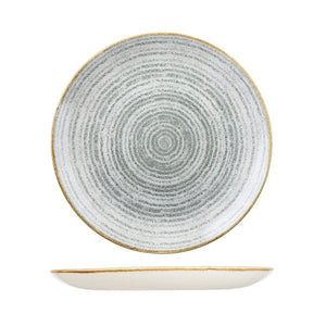 9976129-G Studio Prints Homespun Stone Grey Round Coupe Plate Globe Importers Adelaide Hospitality Supplies