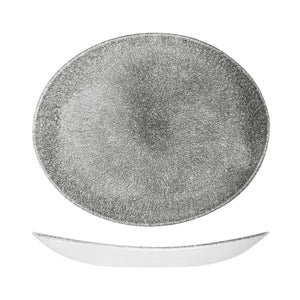 RAKU QUARTZ BLACK OVAL COUPE PLATE