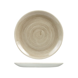 PATINA TAUPE ROUND COUPE PLATE
