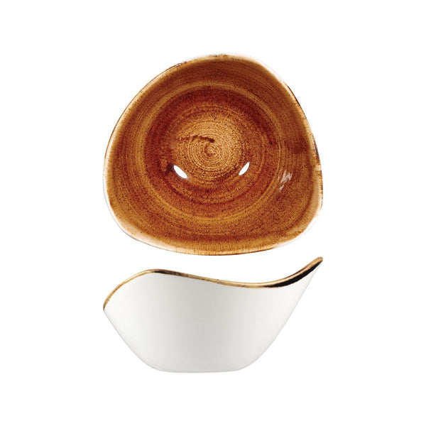 PATINA VINTAGE COPPER TRIANGULAR BOWL