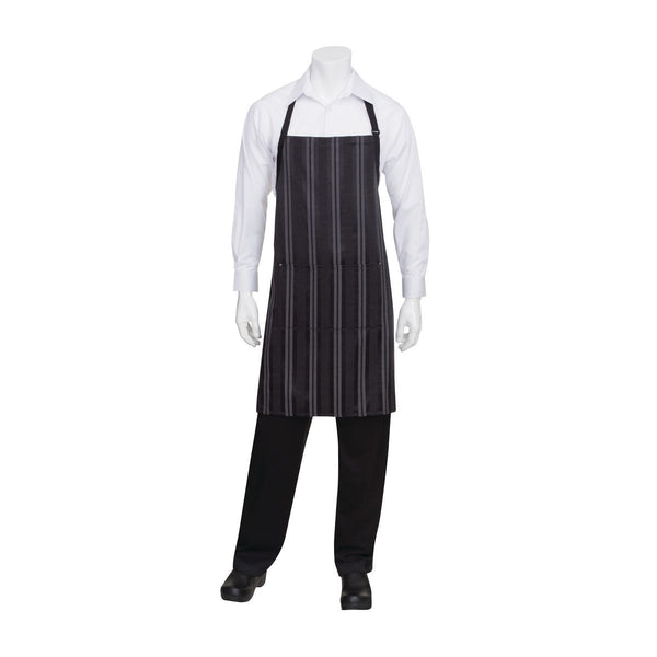 AB024-BGY Chef Works Presidio Bib Apron Globe Importers Adelaide Hospitality Supplies