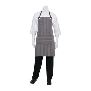 AB028-DGY Chef Works Brooklyn Bib Apron Globe Importers Adelaide Hospitality Supplies