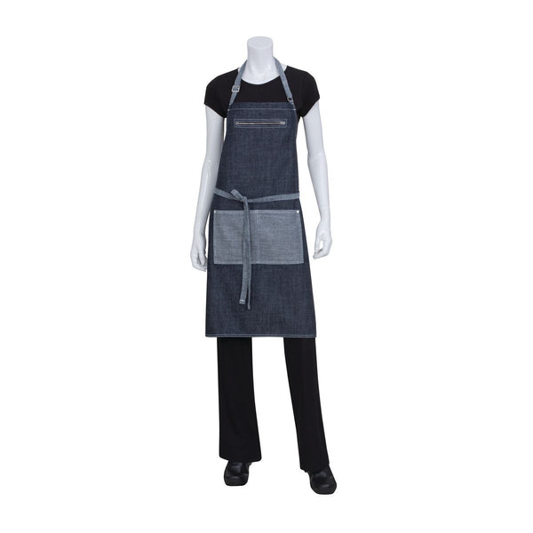 AB034-IBL Chef Works Manhattan Bib Apron Globe Importers Adelaide Hospitality Supplies