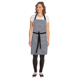 AB037-BLK Chef Works Portland Bib Apron Globe Importers Adelaide Hospitality Supplies
