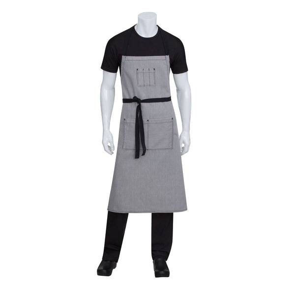AB038-BLK Chef Works Portland Chefs Bib Apron Globe Importers Adelaide Hospitality Supplies