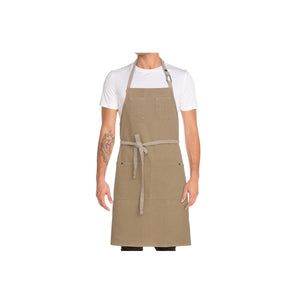 ABCD056-NAT Chef Works Austin Bib Apron Globe Importers Adelaide Hospitality Supplies