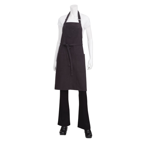 ABKV053-SGY Chef Works Rockford Bib Apron Globe Importers Adelaide Hospitality Supplies