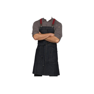 ABS01-IBL Chef Works Urban Collection Berkeley Dark Indigo Bib Apron 760 x 860mm Globe Importers