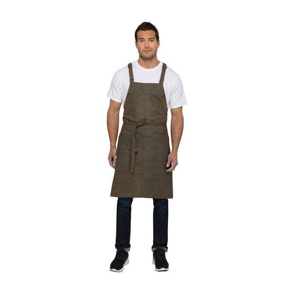 ABX01-BTP Chef Works Uptown Cross-Back Bib Apron Globe Importers Adelaide Hospitality Supplies