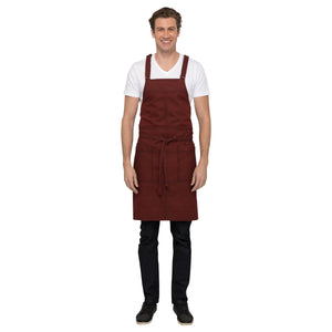 ABX01-RNA Chef Works Uptown Cross-Back Bib Apron Globe Importers Adelaide Hospitality Supplies