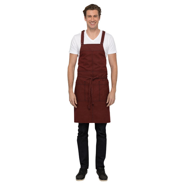 ABX01-RNA Chef Works Uptown Cross-Back Bib Apron Globe Importers Adelaide Hospitality Supplies