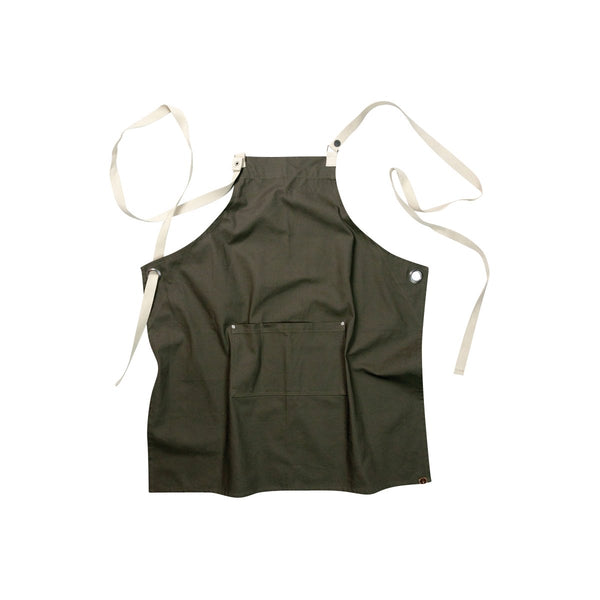 ACRS602-KHA Chef Works Byron Cross-Back Khaki Apron Globe Importers Adelaide Hospitality Supplies