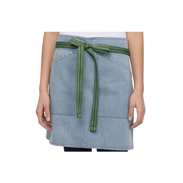 AHS01-SKY Chef Works Urban Collection Berkeley Sky Half Apron 710 x 460mm Globe Importers