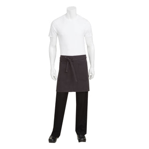 AHWKV013-SGY Chef Works Rockford Half Bistro Apron Globe Importers Adelaide Hospitality Supplies