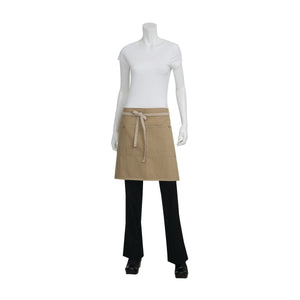 ALWCD026-NAT Chef Works Austin Half Bistro Apron Globe Importers Adelaide Hospitality Supplies