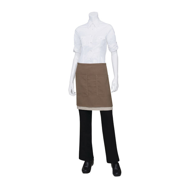 ASCW12-CNA-DC Chef Works Soho Natural Camel Half Apron Globe Importers Adelaide Hospitality Supplies