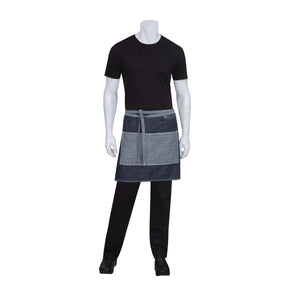 AW046-IBL Chef Works Manhattan Half Bistro Apron Globe Importers Adelaide Hospitality Supplies