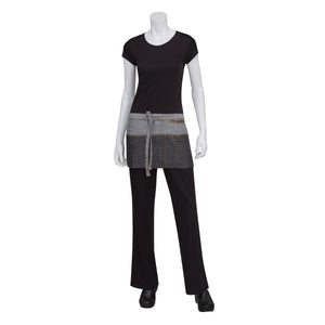 AW047-BLK Chef Works Manhattan Waist Apron Globe Importers Adelaide Hospitality Supplies