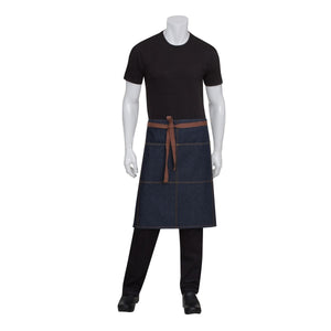 AW049-IBL Chef Works Memphis 3/4 Bistro Apron Globe Importers Adelaide Hospitality Supplies