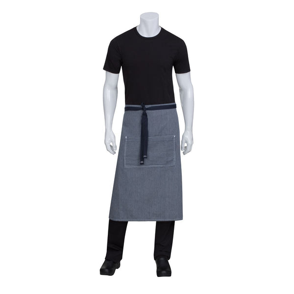 AW051-IBL Chef Works Portland 3/4 Bistro Apron Globe Importers Adelaide Hospitality Supplies