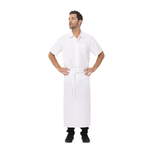 B4LG-WHT Chef Works 3/4 Long Four-Way Apron Globe Importers Adelaide Hospitality Supplies